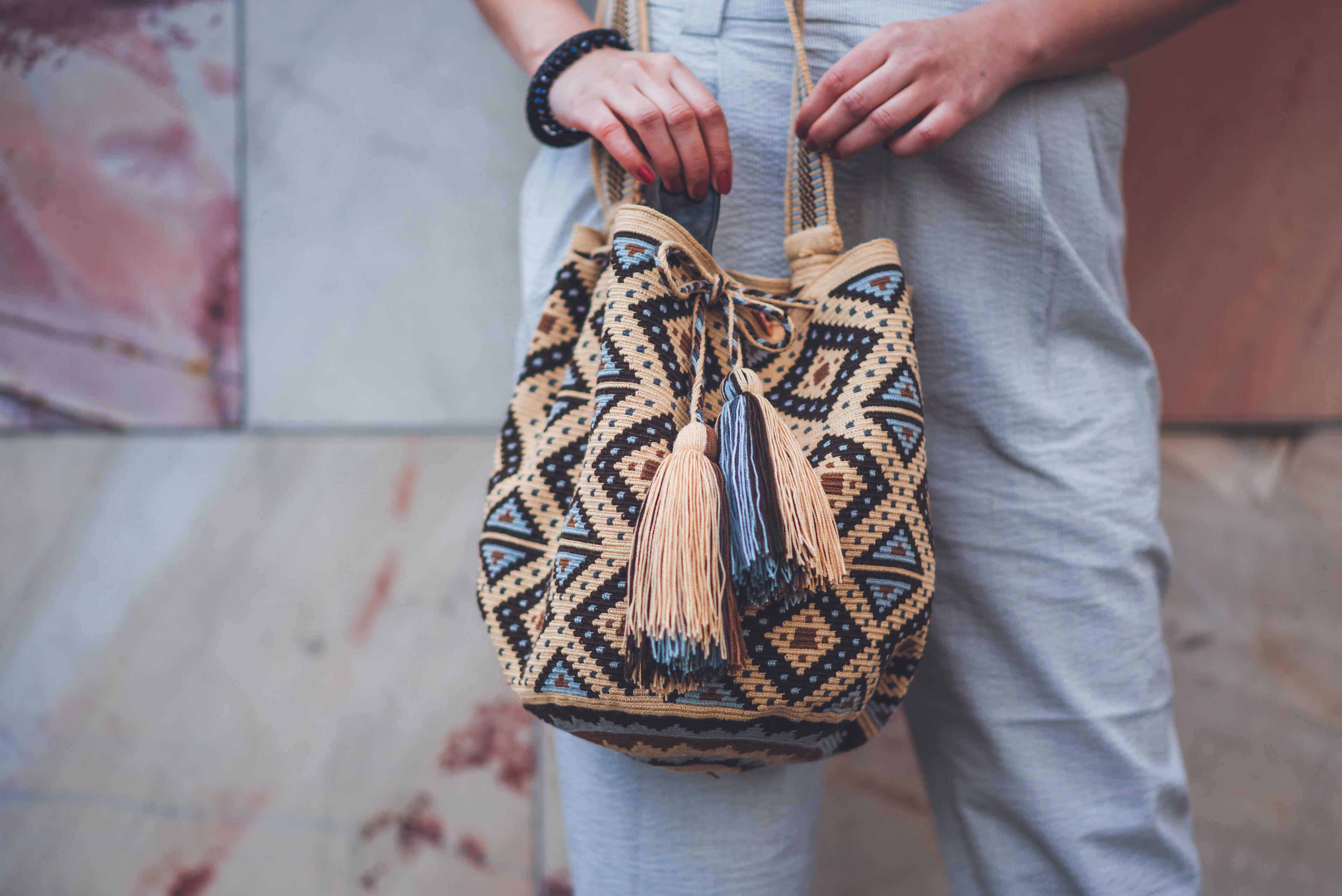 Wildhank hand knit bag